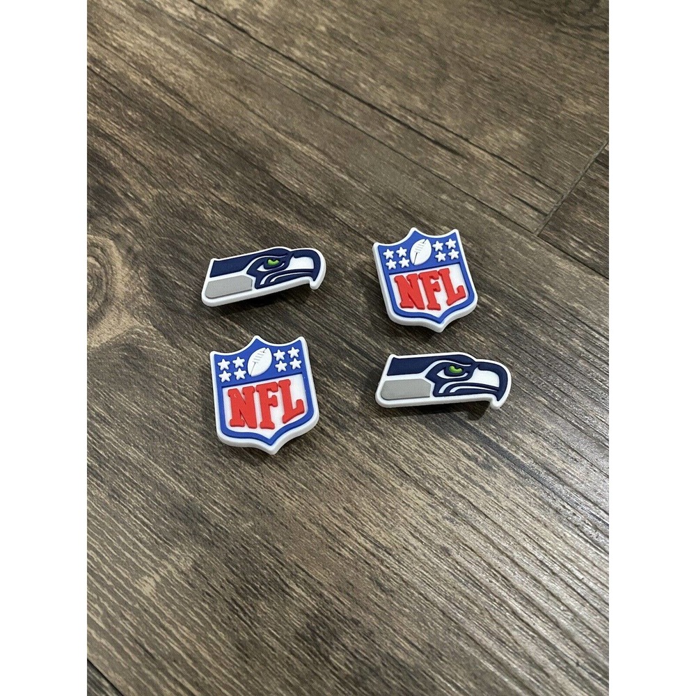 Seattle Seahawks Football Team Sports Charm For Crocs - 4 Pieces